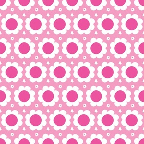 plain daisy on pink medium