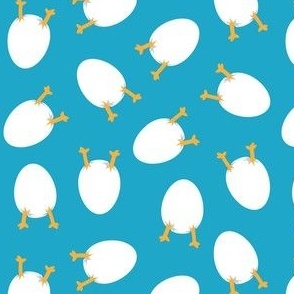 eggs with legs - blue - funny chicks - LAD23