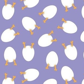 eggs with legs - purple - funny chicks - LAD23
