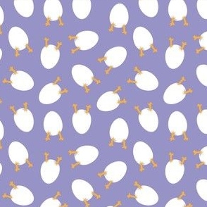 (small scale) eggs with legs - purple - funny chicks - LAD23