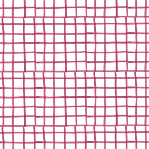 Medium Magenta Color of the Year, deep red maroon grid pattern, checks