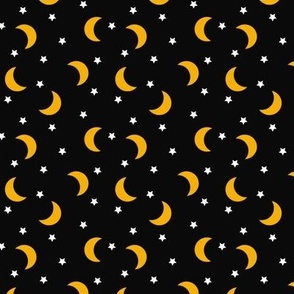Small // Night Skies: Moon and Stars - Black