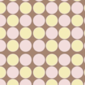 Lots of Dots - brown background 