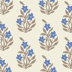 Paisley flowers - blue