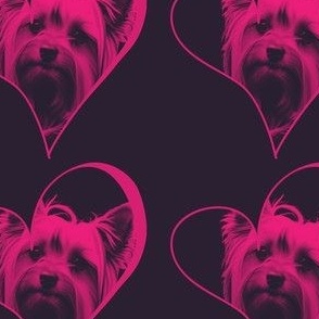 Love Yorkshire Terrier Design Pink and Black