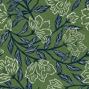 large - Carmen - green with midnight blue