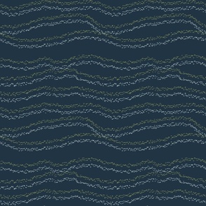 Blue Wave Texture / medium scale / horizontal stripes / boys room