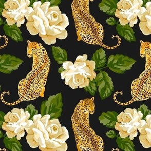 Leopards and Shimmery Roses