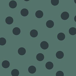 green and navy spots - large scale