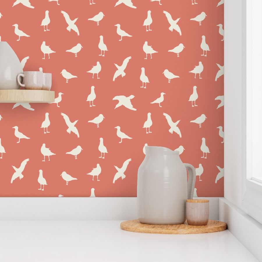 Seagull Mafia Wallpaper | Spoonflower