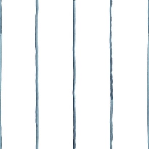 18" Watercolor stripes in blue gray - vertical