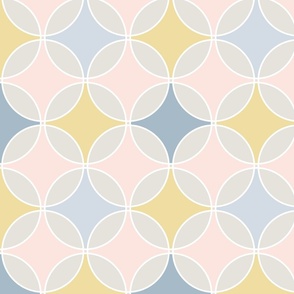 interlocking circles in pastel colors | medium