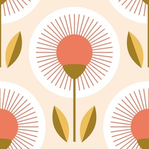 2725 F Extra Large - midcentury flowers