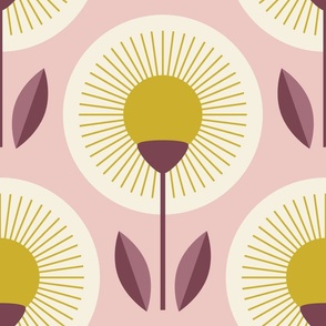 2725 H Extra Large - midcentury flowers