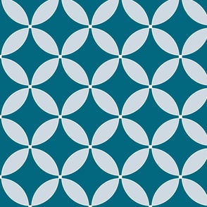 interlocking circles in shades of blue | medium
