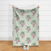 Large Scale - Flamingo Tropical Green