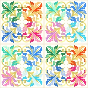 Pastel Palazzo - 8 inch tiles 