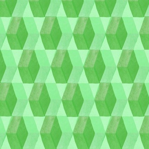 Hillside  Hexagon Mid Century Modern in Green   |    Large Scale