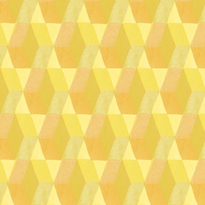 Hey there Hexagon Mid Century Modern in Yellow   |    Large Scale