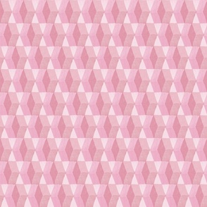  Hollyhock Hexagon Mid Century Modern in Light Pink   |    Mid Scale