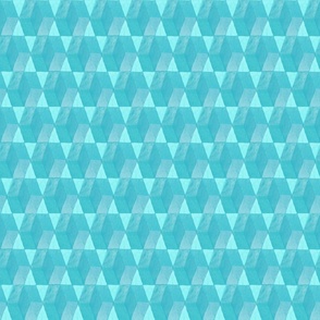 High Tide Hexagon Mid Century Modern in Turquoise Blue   |    Mid Scale