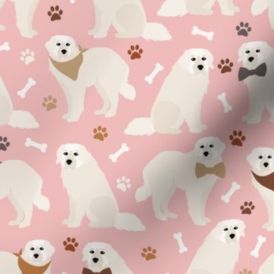 Great Pyrenees Paws and Bones Pink