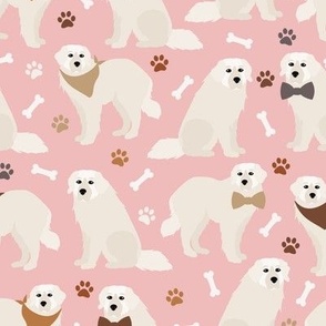 Great Pyrenees Paws and Bones Pink