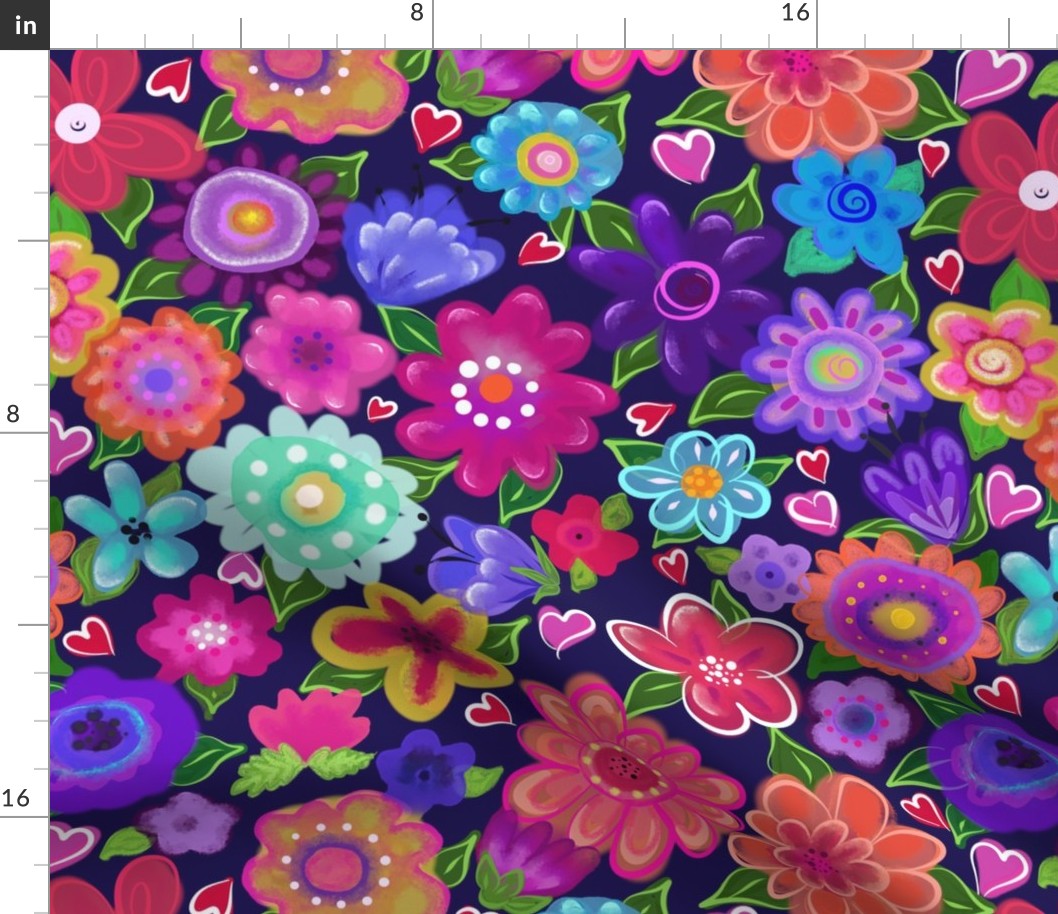 Watercolor Boho Flowers