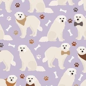 Great Pyrenees Paws and Bones Purple