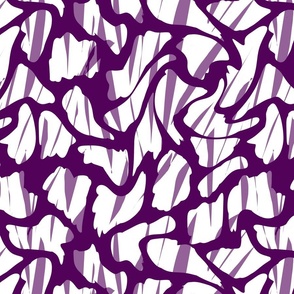 Purple and white animal print on a dark purple background