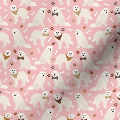Great Pyrenees Paws and Bones Small Scale Pink