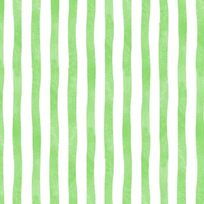 Spring Stripes in Grass Green   |    Large Scale