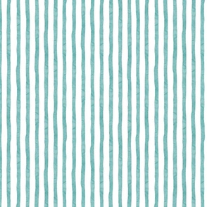 Sea Dance Stripes in Teal   |    Mid-Scale