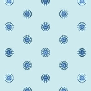 Dainty Blossom Dots on Pale Blue - Small Scale