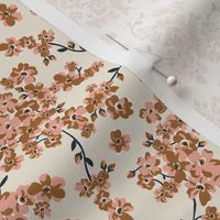 Cherry Blossoms - Cottagecore Spring Floral Enchanted Ivory Small Scale