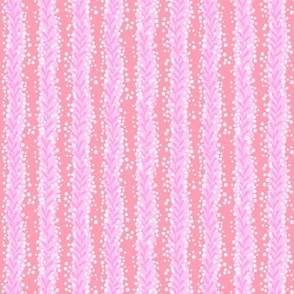 Underwater Stripes (Pink Glass Beads and Tassels Coordinate) - Large Scale