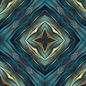 Artisanal Mediterranean Tile Design Blue Gold 5