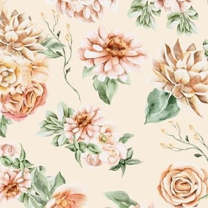 Peach and Cream Flowers