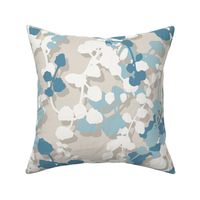 Garden bedding, vine, blue and taupe lg