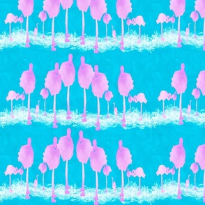 Flamingoes in turquoise 