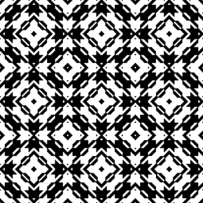Funky Houndstooth Black and White / Medium