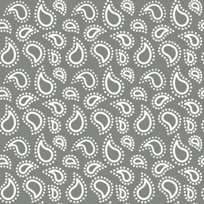 Mini paisley - pewter