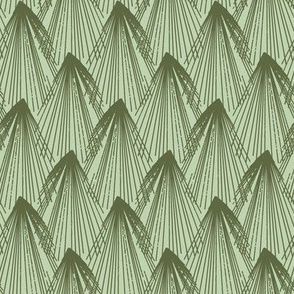 542 - Small scale olive green Abstract feather with organic hand drawn textured lines for neutral wallpaper_ minimalist_ modern_ masculine_ gender neutral_ bed linen_ table linen-16