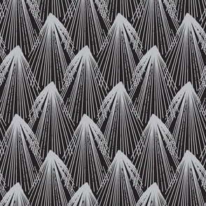 542 - Small scale nearly black and white Abstract feather with organic hand drawn textured lines for neutral wallpaper_ minimalist_ modern_ masculine_ gender neutral_ bed linen_ table linen-15