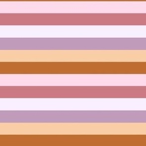 Stripes - Pink, Purple and Brown  - Standard 6x6