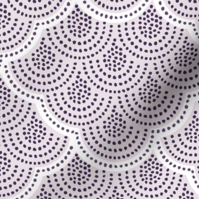 Macrame Wall Hanging Large- Pastel Purple- Lavender- Lilac- Violet- Boho Wallpaper- Geometric Vintage Fabric- Bohemian Scallops- Mermaid Scales