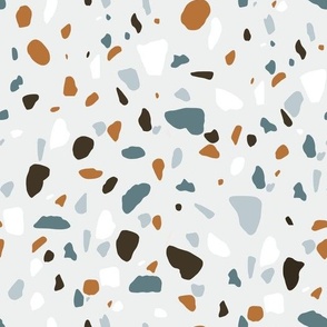 Terrazzo on Earthy Baby Blue // Large Scale