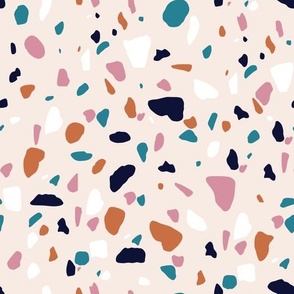 Terrazzo on Light Rose Pink // Large Scale