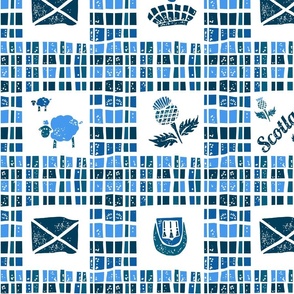 Iconic Scotland Retro Plaid in Blue Multi