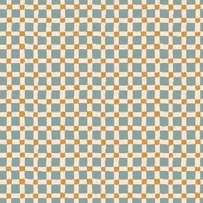 Checkered Stripes - Celadon Gray